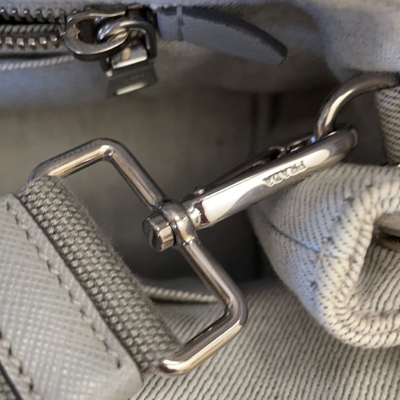 PRADA CANAPA SILVER GRAY STUDDED - Picture 4 of 6